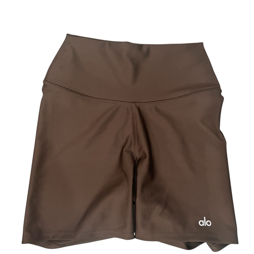 ALO Yoga Brown High-Rise Bike Shorts